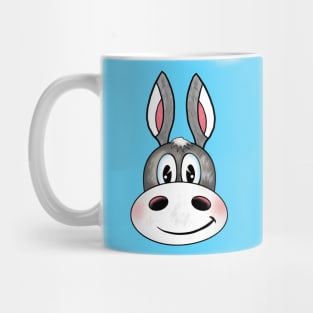 Cute donkey, little pony face smiling, smile, baby, cute animal, hand drawn kids birthday gifts Mug